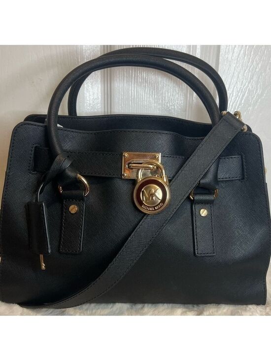 Michael Kors Handbags - MICHAEL KORS HAMILTON LEATHER SATCHEL